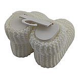 Пінетки в'язані для новонароджених 16.5 розмір 10 см довжина Туреччина для хлопчика білий (ПІД140), фото 2