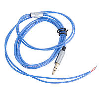 Аудио (3.5мм/3полюса) кабель (1.2м) для ремонта наушников, синий
