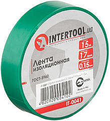 Стрічка ізоляційна 0.15мм*17мм*15м зелена