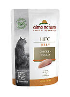 Упаковка влажного корма Almo Nature HFC Cat Jelly для кошек с курицей 55 г x 24 шт