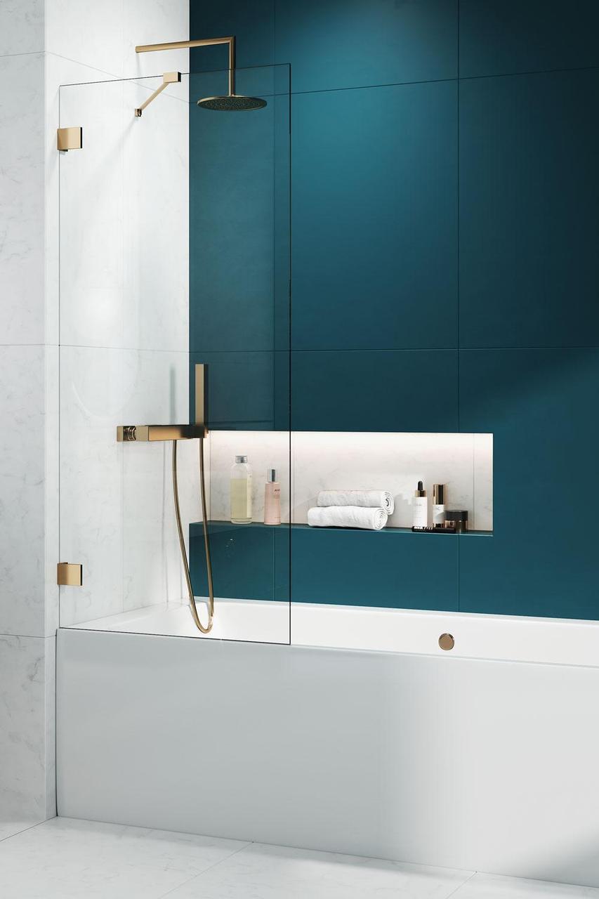 Шторка на ванну Essenza Pro Gold PNJ II 50 500x1500 золото/прозоре