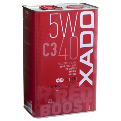 Синтетична олива XADO Atomic Oil 5W-40 C3 RED BOOST - 4л., фото 1