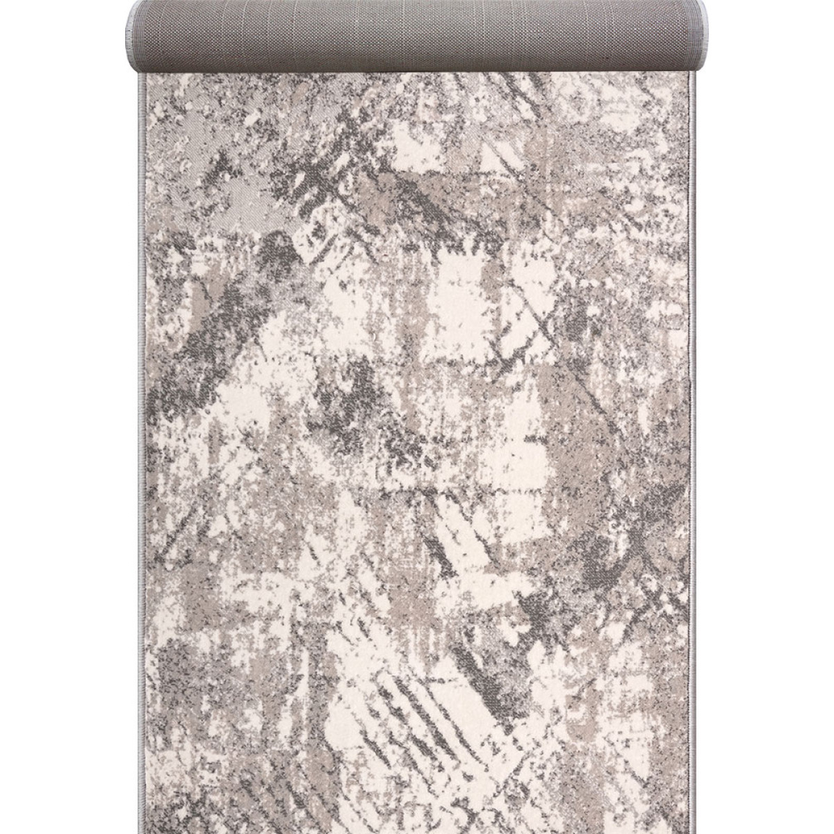Килимова доріжка сучасна сіра абстракція середній ворс Anny 33022/191