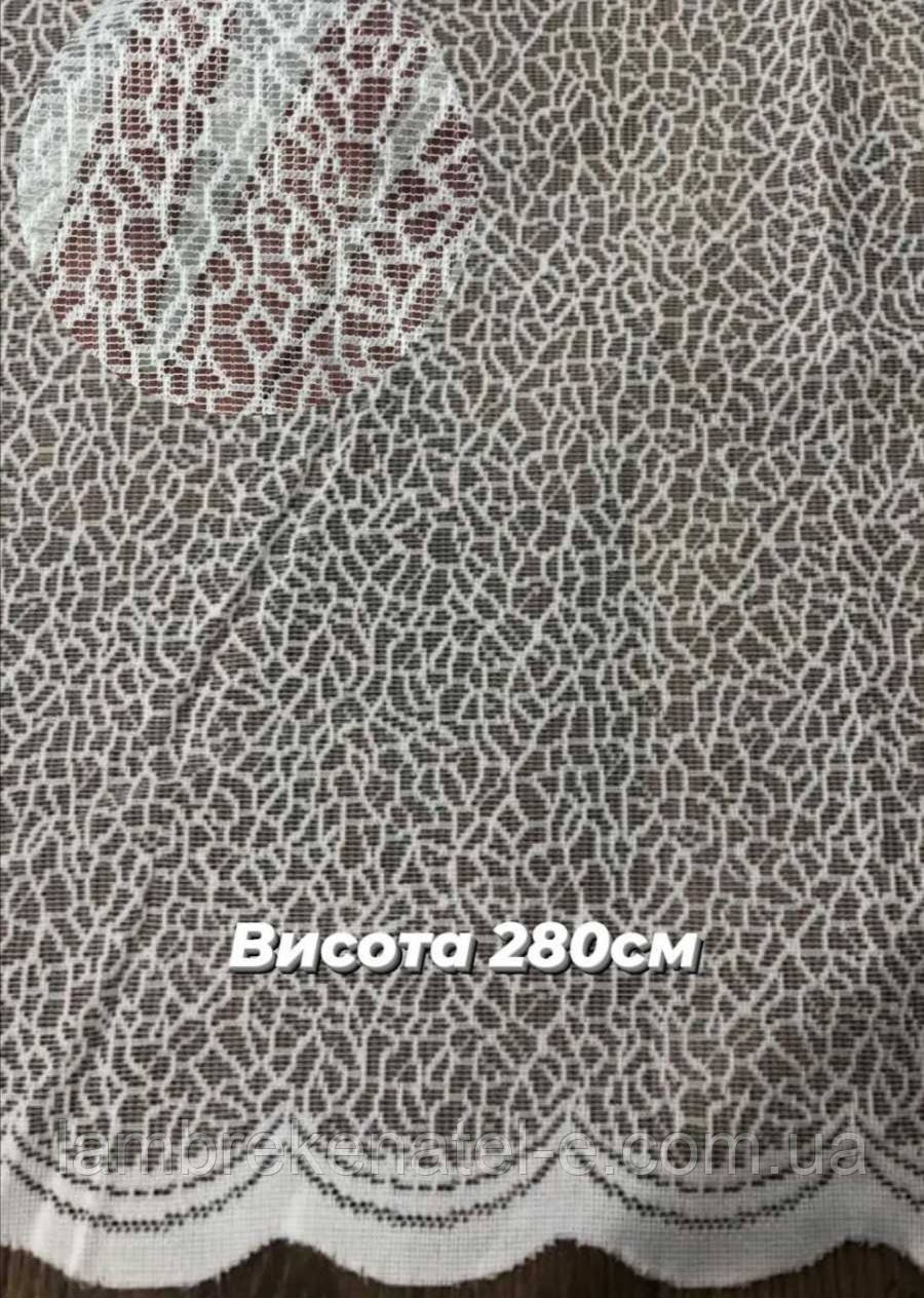 Тюль жакард павутинка білого кольору