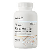 Препарат для суставов и связок OstroVit Marine Collagen with Hyaluronic Acid and Vitamin C, 90 капсул