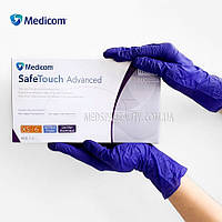Нитриловые перчатки ТМ "Medicom" SafeTouch Advanced Cool blue XS (100 шт.), ФИОЛЕТОВЫЙ