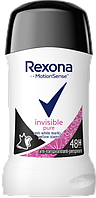 Дезодорант в стике Rexona Invisible Pure 40гр женский