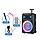 Акумуляторна Колонка NDR-Q08, LED-світлозубка. USB/FM/Bluetooth/TWS/Еквалайзер. бездротовий мікрофон 10W, фото 3