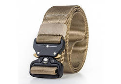 Ремінь тактичний військовий Assault Belt з пряжкою Кобра Койот