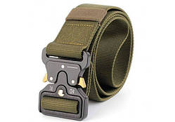 Ремінь тактичний військовий Assault Belt з пряжкою Кобра Олива
