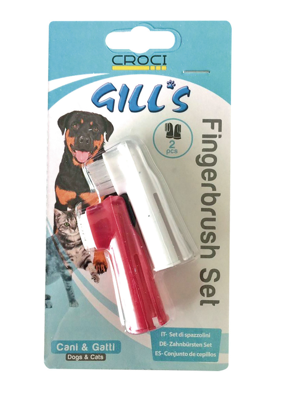 Фото - Косметика для собаки Croci Зубные щетки  Gills, 2 щетки в наборе  (168039)