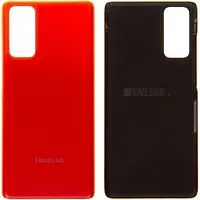 Задняя панель корпуса (крышка аккумулятора) Samsung S20 FE G780 Burgundy cо cтеклом камеры оригинал