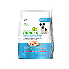 Корм сухий для цуценят собак середніх порід з курятиною NATURAL TRAINER DOG 3 кг