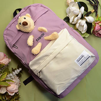 Рюкзак з іграшкою "Teddy Bear" бузковий
