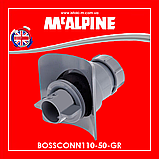 Муфта вертикальна (врізка) для каналізаційних труб 110/50 мм BOSSCONN110-50-GR McAlpine, фото 6