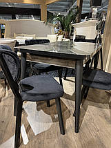 Комплект стіл обідній сірий + 4 стільці, Верон, фото 3