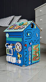 Бізібудинок дерев'яний 55х30х30 см Синій