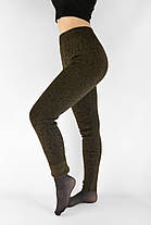 Лосини жіночі з візерунком Ластівка на байці у великих розмірах Гамаші з начосом Батал XL — 5XL, фото 5