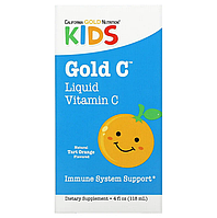 KIDS Gold C Liquid Vitamin C Tart Orange Flavor California Gold Nutrition 118 мл