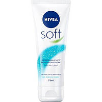 Увлажняющий крем Nivea Soft для лица рук и тела 75мл