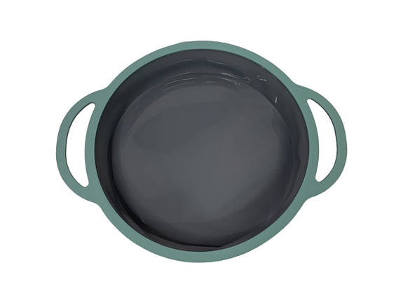 Силіконова форма кругла СІРА З БЛАКИТНИМ, фото 1