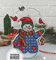 Набір для вишивання хрестиком для виготовлення іграшки Затишні хрестики Snowman&Birds В005зх