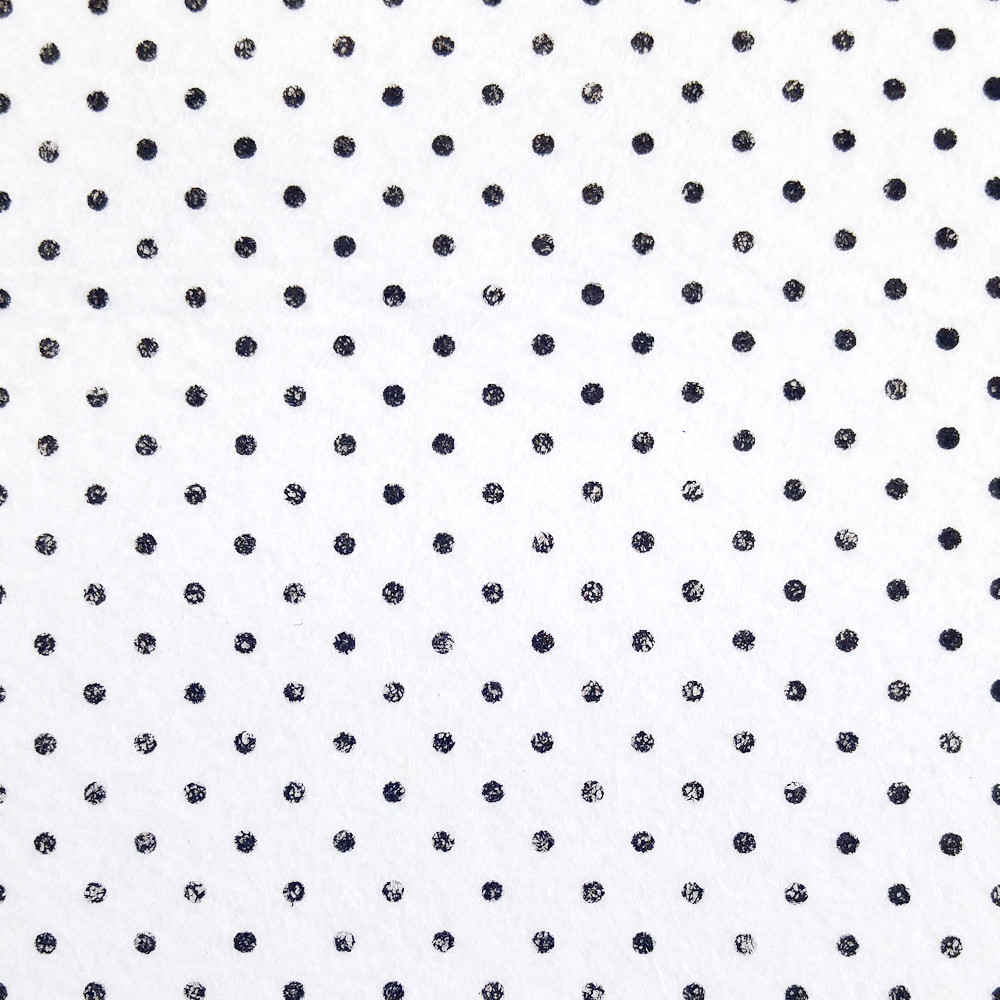 Фетр в горошок жорсткий 1 мм, 20x30 см, БІЛИЙ, Китай