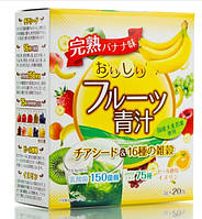 Аодзиру Aojiru банан Banana из 16 видов проса и семян чиа YUWA 20 шт