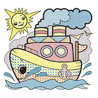 Розмальовка "Водні розмальовки. Кораблики" (укр) [tsi177953-TSI], фото 2