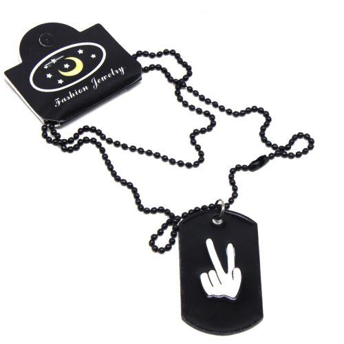 Підвіска на ланцюжку "Victory" металева [tsi208677-TSI], фото 1