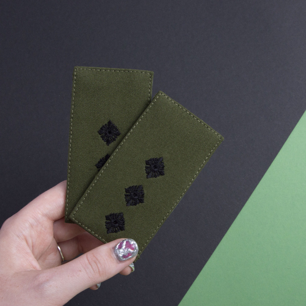 Шеврон нашивка на липучке погон звание ВСУ Старший лейтенант 5х10 см ...