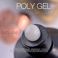 Полигель с шиммером Saga Professional EXCLUSIVE Poly Gel №1, 30 мл
