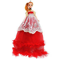Кукла в длинном платье с вышивкой, красный [tsi207546-TSI]