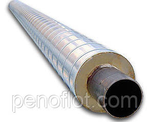 Труба попередньо ізольовані ППУ ф57/125 в СПІРО оцинкованій оболонці., фото 1