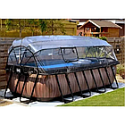 Каркасний басейн Exit Toys (540 х 250 х 122 см) дерево, з куполом, пісочним фільтром і тепловим насосом, фото 5