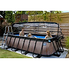 Каркасний басейн Exit Toys (540 х 250 х 122 см) дерево, з куполом, пісочним фільтром і тепловим насосом, фото 7