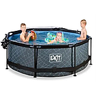 Круглий каркасний басейн Exit Toys (244 х 76 см) камінь, з куполом і фільтр-насосом, фото 8