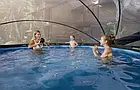 Круглий каркасний басейн Exit Toys (360 х 76 см) камінь, з куполом та фільтр-насосом, фото 4