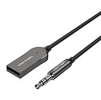 Адаптер перехідник Vention USB - Bluetooth 5.0 автомобільний аудіо ресивер 1.5 м, сірий цинковий сплав
