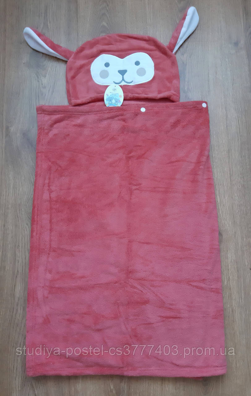 Детское пончо полотенце простынь с капишоном микрофибра для купания халат пончо накидка плед пляжное полотенце - фото 2 - id-p1928850511