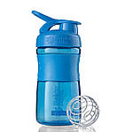 Шейкер спортивний (пляшка) BlenderBottle SportMixer Flip 20oz/590ml Cyan (Original), фото 2