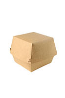 Коробка для бургера РЕБ крафт клееная 12х12 см h12 см бумажное (121020-0850K/450)