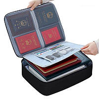 Конференц сумка органайзер для документов и гаджетов с кодовым замком черный