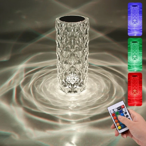 Акумуляторна настільна лампа LUMINARIA CRYSTAL RGB 1 W RC 90x215 CLEAR/CHROME IP20