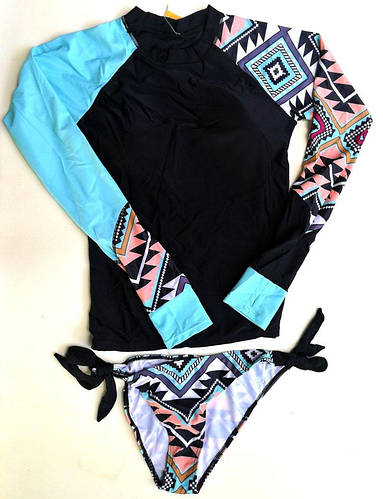 Купальник для бассейна раздельный ментоловый Rash Guards (ID#1928163637 ...