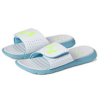 Шльопанці Under Armour Ignite 7 Slide Gray Mist/Still Water/Lime Surge, оригінал. Доставка від 14 днів