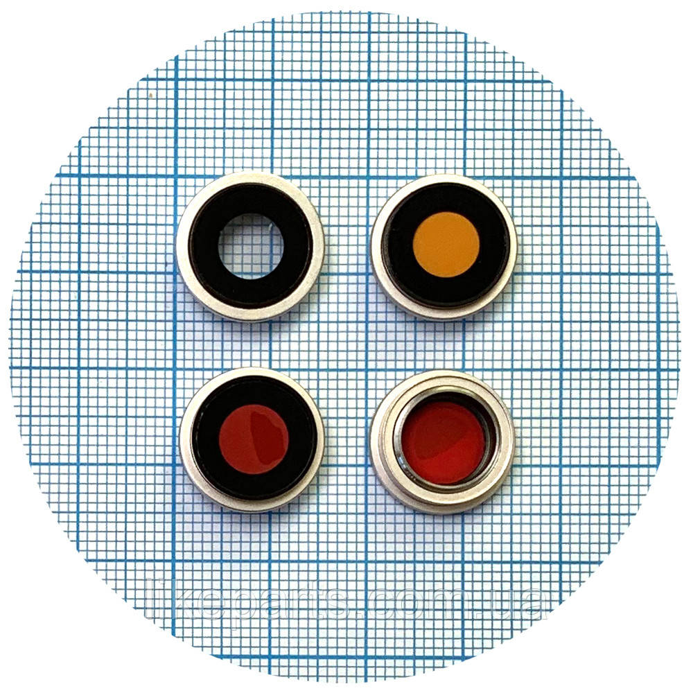 Скло камери Apple iPhone 14, iPhone 14 Plus (оригінал Китай з білим кільцем - 2 шт), фото 1