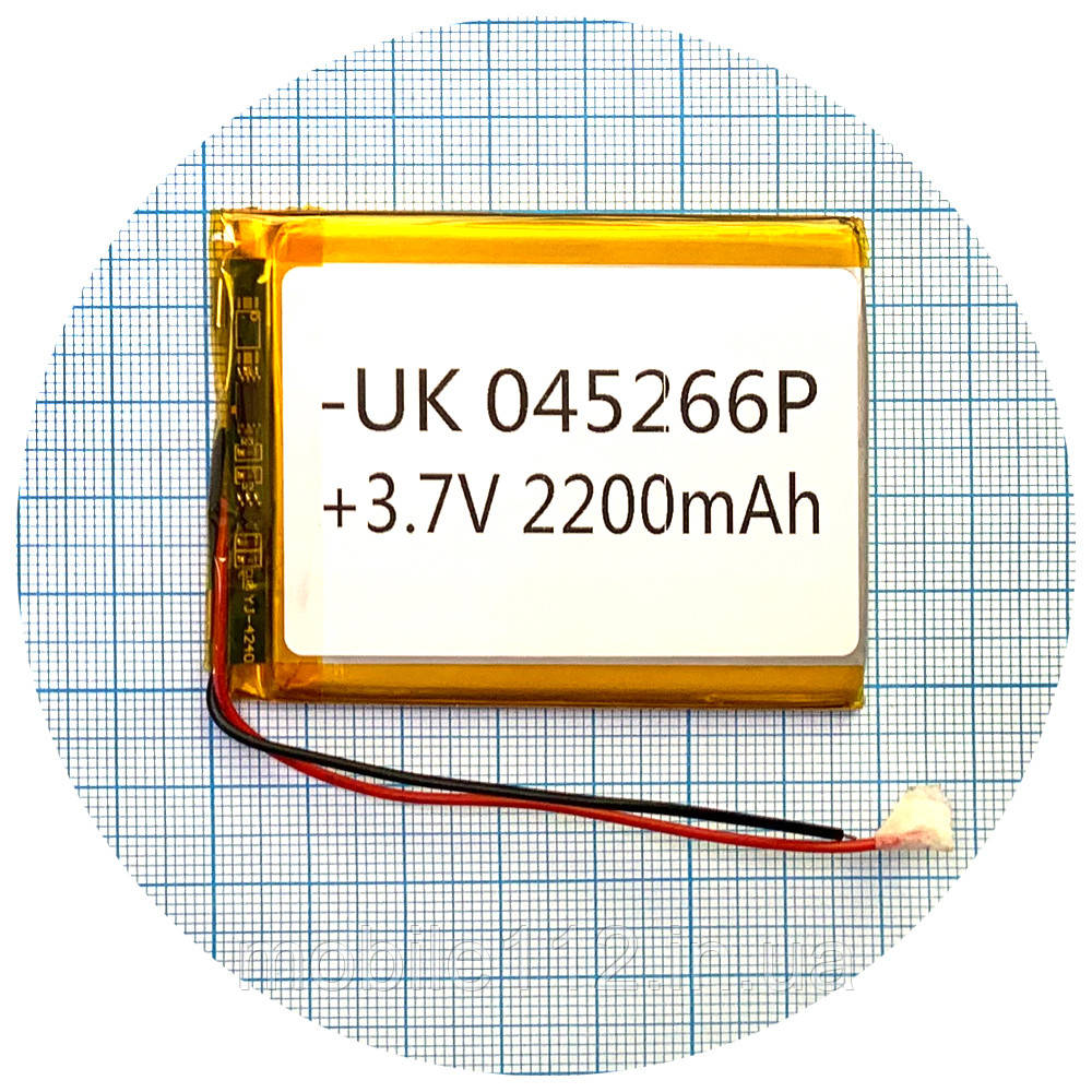 Батарея (акумулятор) універсальний 045266P 68 x 49 x 3,8 2200 mAh 3,7 V, фото 1