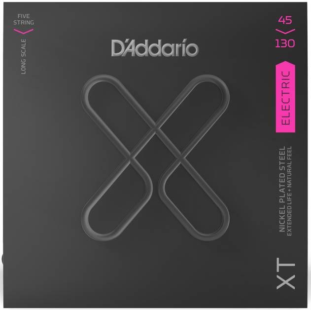 Струни для бас-гітари D'Addario XTB45130 XT BASS NICKEL PLATED STEEL REGULAR LIGHT 5-STRING (45-130), фото 1