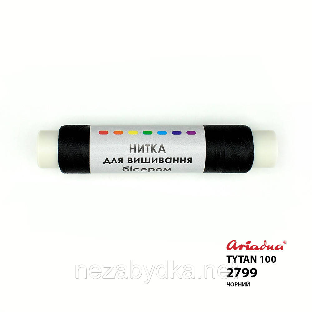 Бісерна нитка TYTAN 100м, чорна